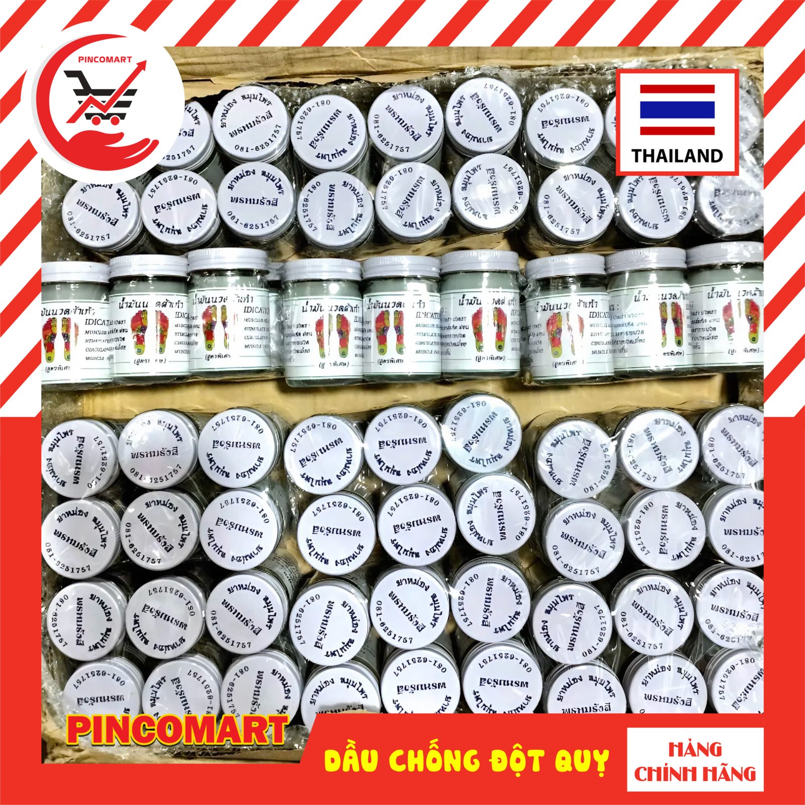 Dầu Cù Là Thái Lan xoa bóp huyệt bàn chân phòng chống đột quỵ hũ 50g - Hàng nhập khẩu Thái - Image 4