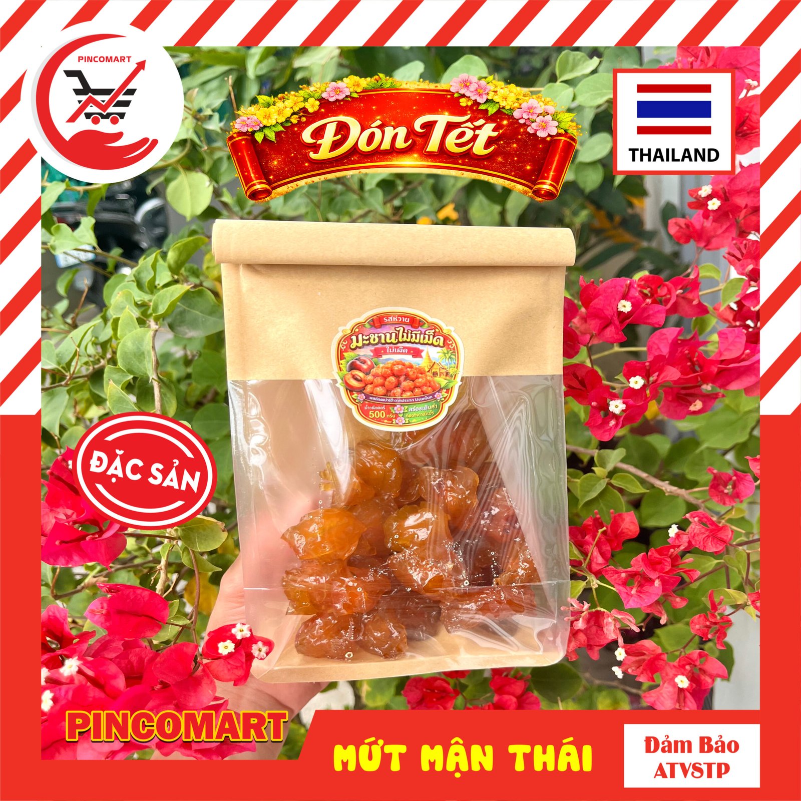 (Túi 500g) Mứt Mận Thái Lan dẻo ngọt, ăn vặt hàng ngày, đóng túi tiện lợi, phong cách Thái | HH125 - Image 3
