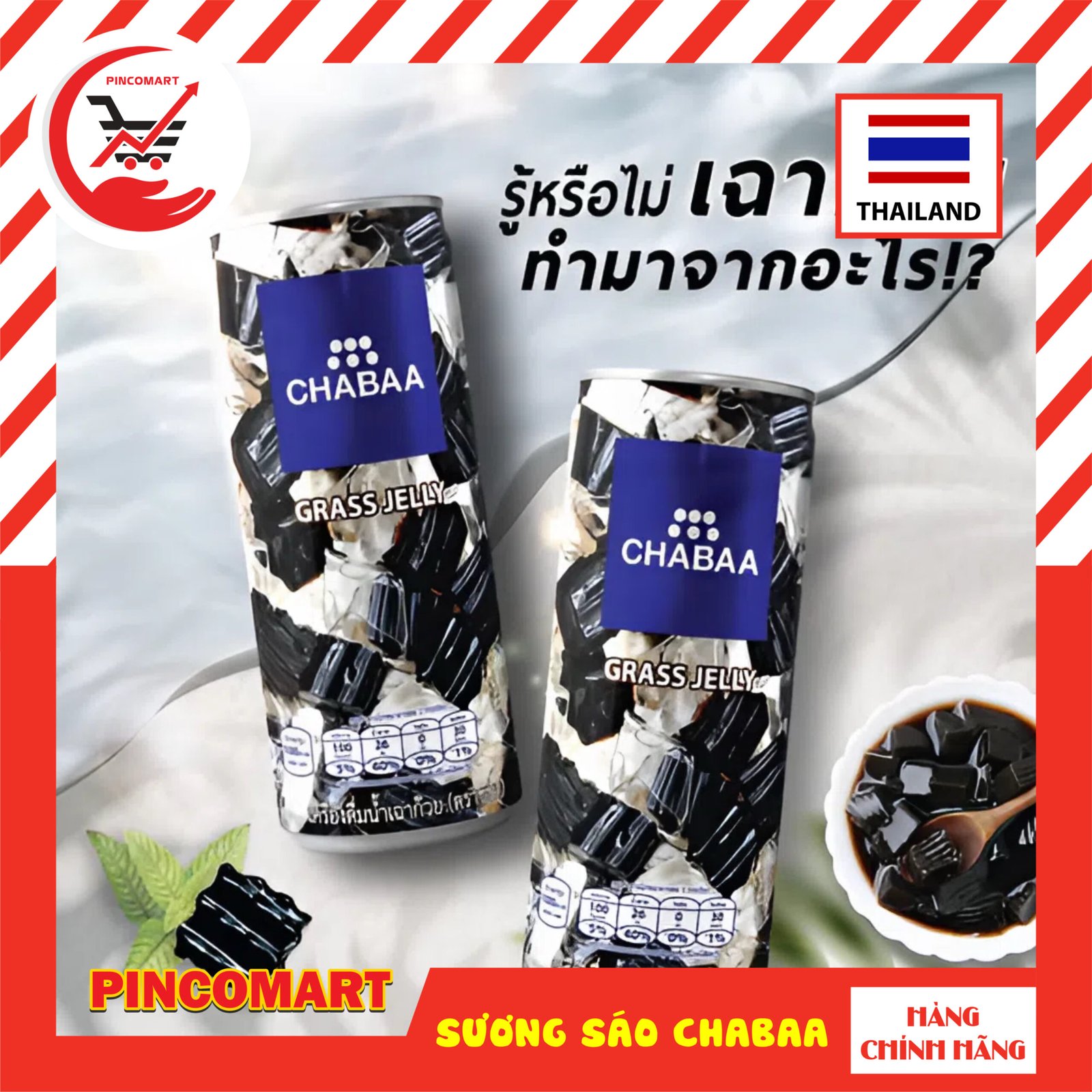 (Thùng 4 lốc) Sương Sáo Thái Lan hiệu ChaBaa giải khát ngày hè lon 230ml lốc 6 lon - Hàng nhập khẩu Thái | HH108
