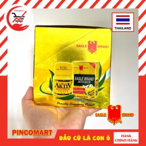(Hộp 12 hũ) Dầu Cù Là vàng hiệu Con Ó Balsem Aktiv Balm Thái Lan hũ 40g - Hàng nhập khẩu Thái | SK9