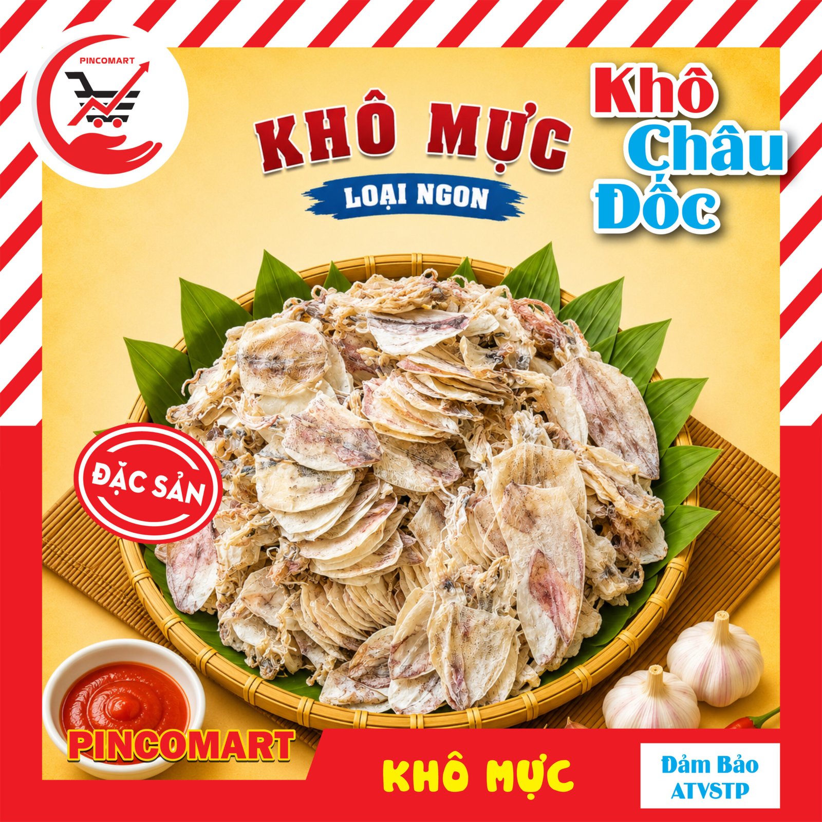 Khô Mực Đồng Tiền loại 1 thịt dày thơm ngon ngọt tự nhiên, đóng gói túi hút chân không - Đặc sản miền biển