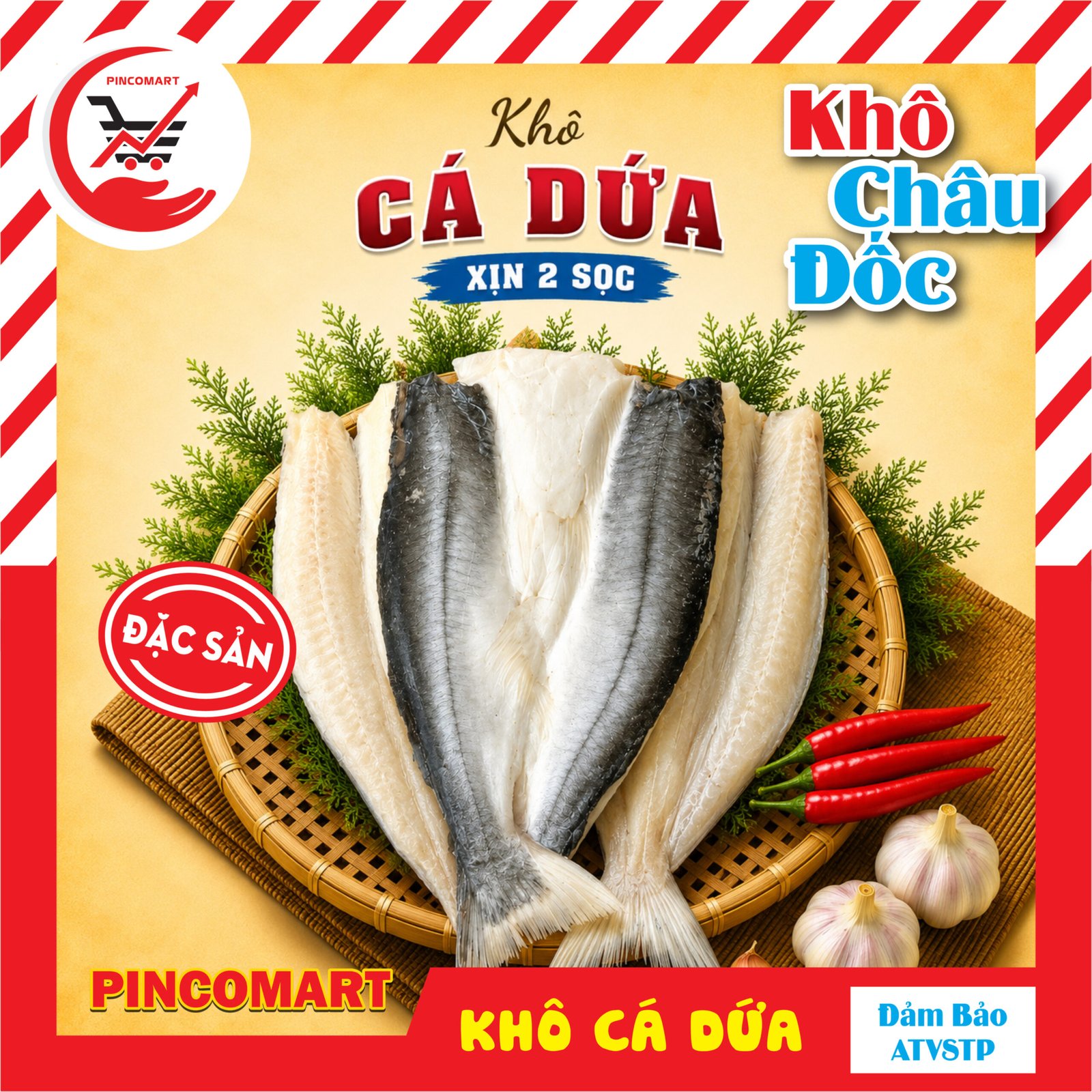 1kg khô cá dứa cần Giờ 1 nắng - hàng chính hiệu