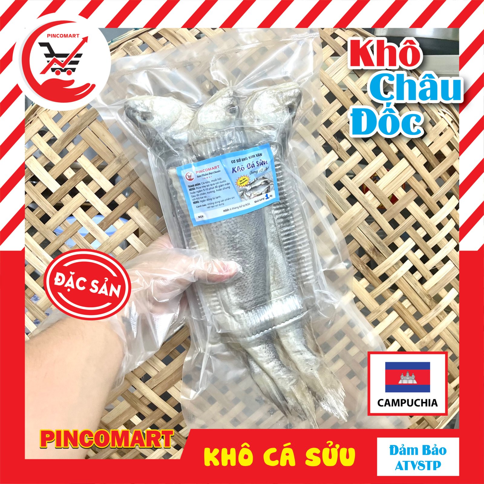 Khô Cá Sửu Nam Vang nguyên con đủ size, đóng gói túi hút chân không - Đặc sản Campuchia - Image 6