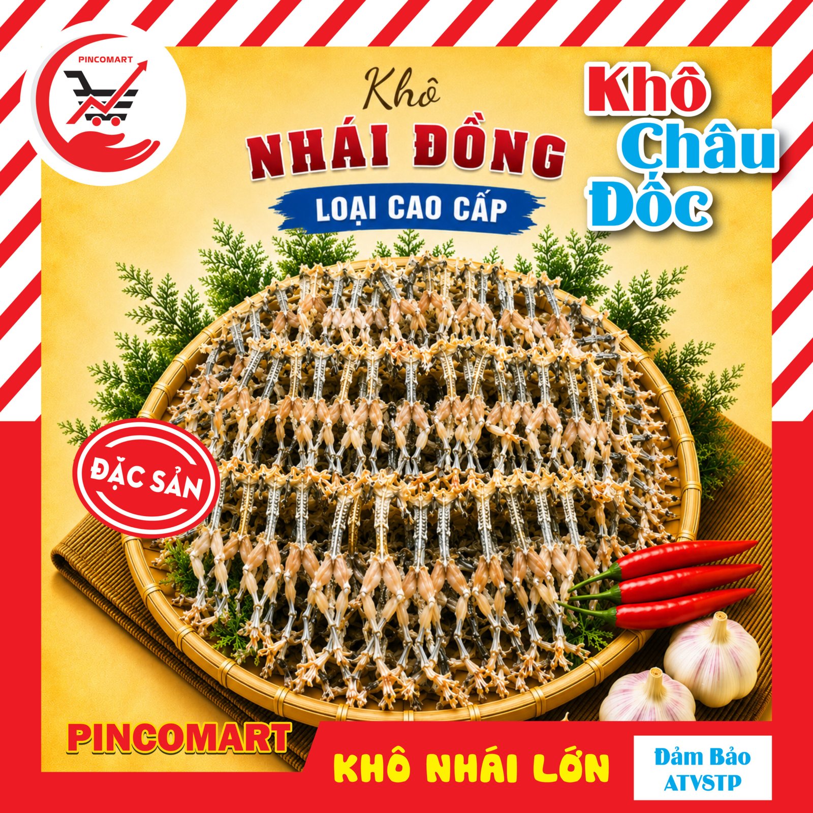 Khô Nhái Đồng, Vũ Nữ Chân Dài loại 1 ướp vị vừa ăn đặc sản Châu Đốc, đóng gói túi hút chân không - Khô chuẩn vị miền Tây