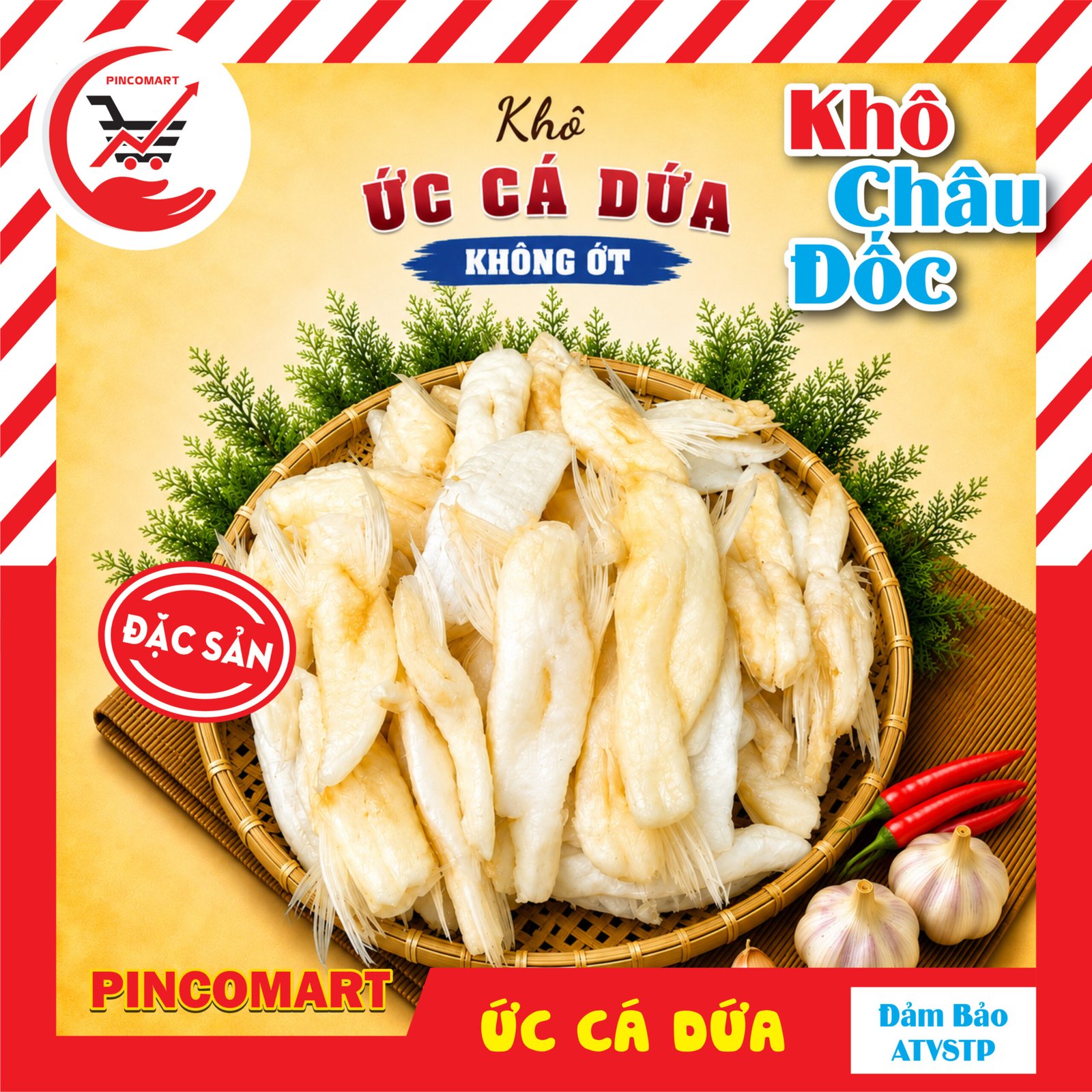 Khô Ức Cá Dứa chiên giòn thơm ngon đặc sản Châu Đốc, đóng gói túi hút chân không - Khô chuẩn vị miền Tây | HH71 - Image 2