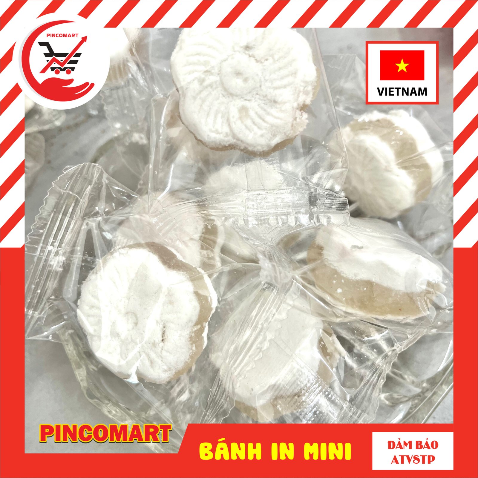 Bánh In Mini Nhân Dừa Non bịch 500g thơm béo tự nhiên, mềm dẻo, hương vị truyền thống, đồ ăn vặt ngon - Image 4